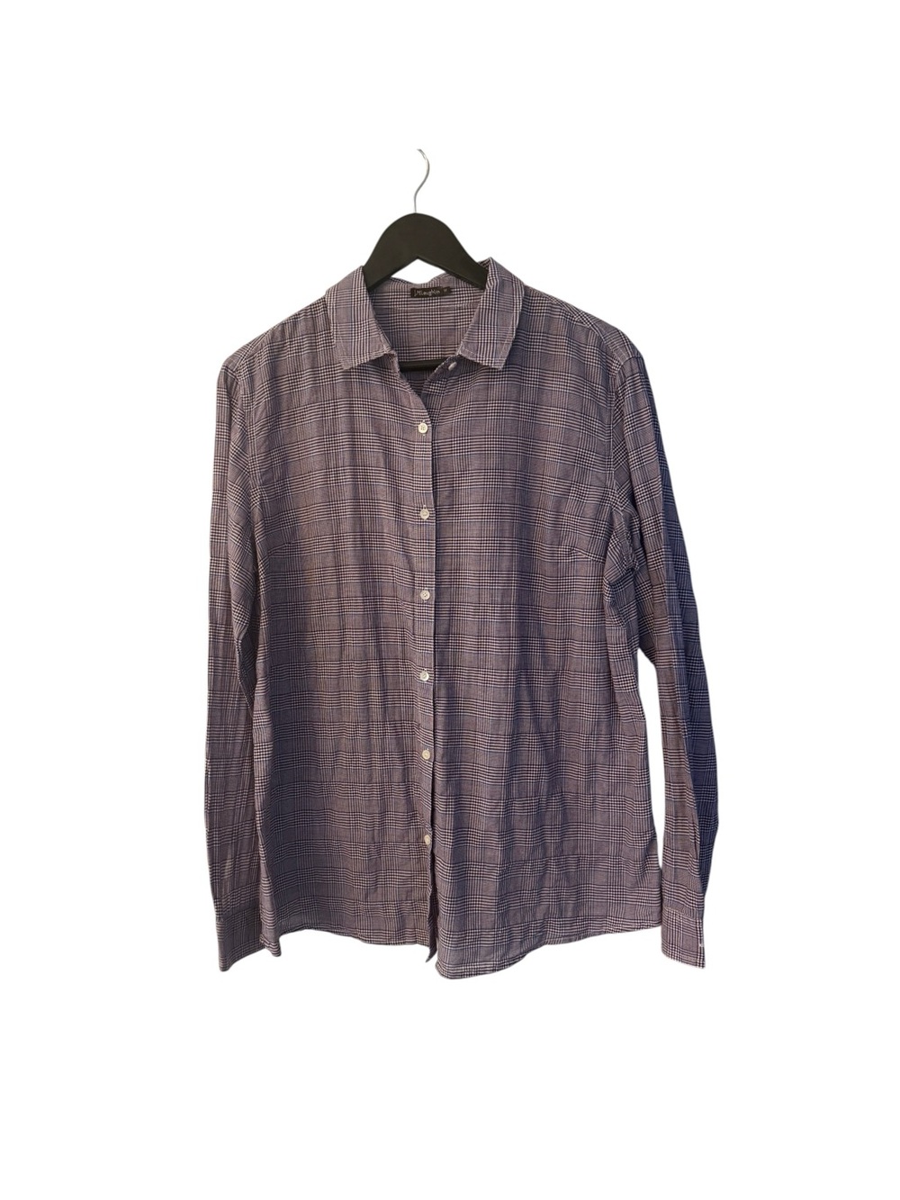 J. McLaughlin Button Up Lois Crinkle Shirt Purple Long Sleeve Size M Women’s